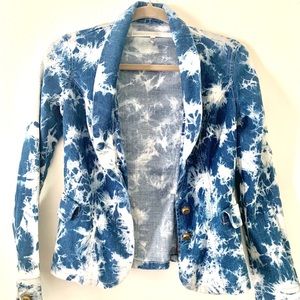 Rachel Roy Tie Dye Denim Blazer